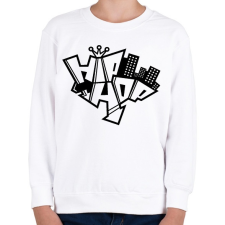 PRINTFASHION hiphop - Gyerek pulóver - Fehér gyerek pulóver, kardigán