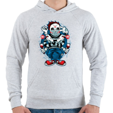 PRINTFASHION Hipno Jason - Férfi kapucnis pulóver - Sport szürke férfi pulóver, kardigán