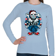 PRINTFASHION Hipno Jason - Női hosszú ujjú póló - Világoskék női póló