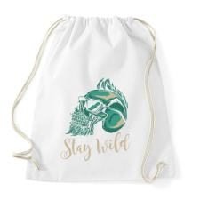 PRINTFASHION Hipster 01 - Stay Wild - Sportzsák, Tornazsák - Fehér tornazsák