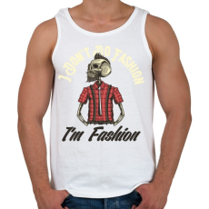 PRINTFASHION Hipster 02 - I dont no fashion - Férfi atléta - Fehér