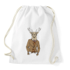 PRINTFASHION Hipster Deer - Sportzsák, Tornazsák - Fehér