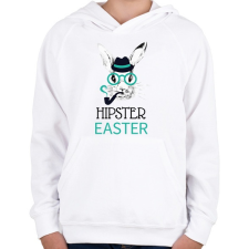 PRINTFASHION Hipster Easter - Gyerek kapucnis pulóver - Fehér gyerek pulóver, kardigán