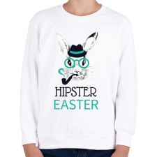 PRINTFASHION Hipster Easter - Gyerek pulóver - Fehér gyerek pulóver, kardigán
