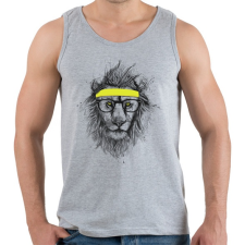 PRINTFASHION Hipster lion - Férfi atléta - Sport szürke atléta, trikó