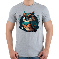 PRINTFASHION Hipszter Bagoly - Férfi póló - Sport szürke