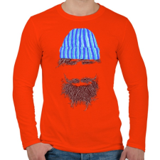 PRINTFASHION Hipszter - Férfi hosszú ujjú póló - Narancs férfi póló