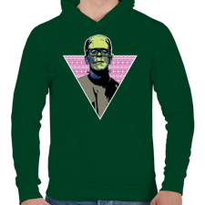 PRINTFASHION Hipszter gyár - Férfi kapucnis pulóver - Sötétzöld férfi pulóver, kardigán