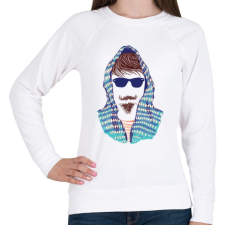 PRINTFASHION Hipszter - Női pulóver - Fehér női pulóver, kardigán