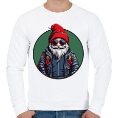 PRINTFASHION Hipszter Télapó - Férfi pulóver - Fehér
