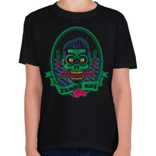 PRINTFASHION Hipszter zombi - Gyerek póló - Fekete gyerek póló