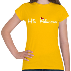 PRINTFASHION His Princess fehér - Női póló - Sárga