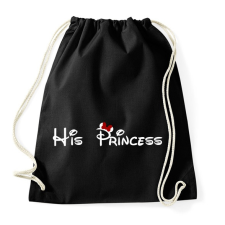 PRINTFASHION His Princess fehér - Sportzsák, Tornazsák - Fekete tornazsák