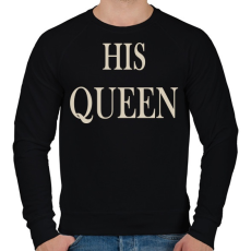 PRINTFASHION His Queen - Férfi pulóver - Fekete