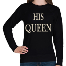 PRINTFASHION His Queen - Női pulóver - Fekete női pulóver, kardigán