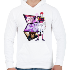 PRINTFASHION Hisoka - Hunter x Hunter - Férfi kapucnis pulóver - Fehér férfi pulóver, kardigán