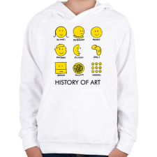 PRINTFASHION History of Art - Művészettörténet - Gyerek kapucnis pulóver - Fehér gyerek pulóver, kardigán