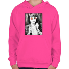 PRINTFASHION Hiszem, ha látom.. - Gyerek kapucnis pulóver - Fukszia gyerek pulóver, kardigán
