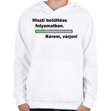 PRINTFASHION Hiszti betöltse folyamatban... - Gyerek kapucnis pulóver - Fehér gyerek pulóver, kardigán