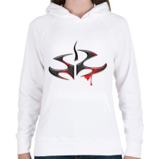 PRINTFASHION Hitman Logo - Női kapucnis pulóver - Fehér női pulóver, kardigán