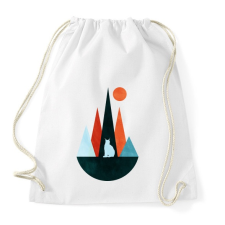 PRINTFASHION Hiúz és hegyek 2 - Sportzsák, Tornazsák - Fehér tornazsák