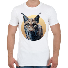 PRINTFASHION Hiúz - Férfi póló - Fehér férfi póló