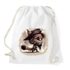 PRINTFASHION Hiúz Jack Sparrow kapitány jelmezben - Sportzsák, Tornazsák - Fehér