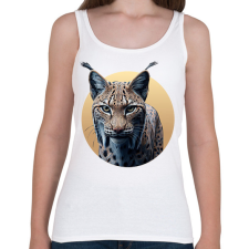 PRINTFASHION Hiúz - Női atléta - Fehér női trikó