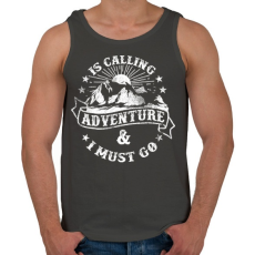 PRINTFASHION Hív a kaland  - Férfi atléta - Sötétszürke