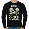 PRINTFASHION Hív az erdő - Férfi pulóver - Fekete