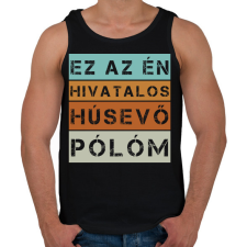PRINTFASHION Hivatalos húsevő póló - Férfi atléta - Fekete atléta, trikó