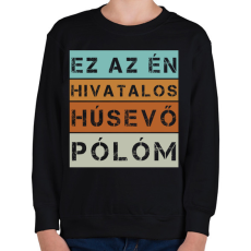 PRINTFASHION Hivatalos húsevő póló - Gyerek pulóver - Fekete