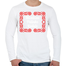 PRINTFASHION Hivatásos pálinka kostoló - Férfi hosszú ujjú póló - Fehér férfi póló