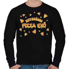 PRINTFASHION Hivatásos pizza evő - Férfi pulóver - Fekete férfi pulóver, kardigán