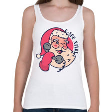 PRINTFASHION Hívd a Télapót - Női atléta - Fehér női trikó