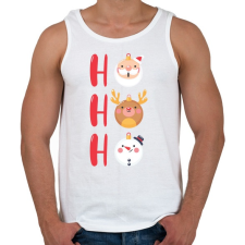 PRINTFASHION Ho ho ho - Férfi atléta - Fehér atléta, trikó