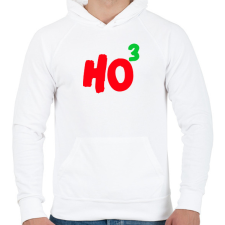 PRINTFASHION HO HO HO - Férfi kapucnis pulóver - Fehér férfi pulóver, kardigán