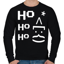 PRINTFASHION Ho ho ho Mikulás - Férfi pulóver - Fekete férfi pulóver, kardigán