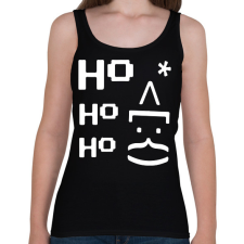 PRINTFASHION Ho ho ho Mikulás - Női atléta - Fekete női trikó