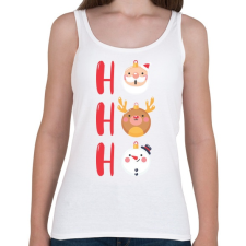 PRINTFASHION Ho ho ho - Női atléta - Fehér női trikó