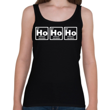 PRINTFASHION Ho-Ho-Ho - Női atléta - Fekete női trikó