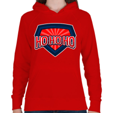 PRINTFASHION HO HO HO  - Női kapucnis pulóver - Piros