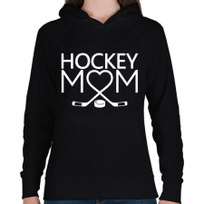 PRINTFASHION Hockey Mom - Női kapucnis pulóver - Fekete női pulóver, kardigán