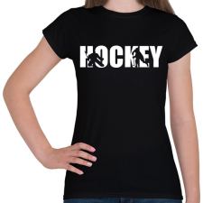 PRINTFASHION Hockey - Női póló - Fekete női póló