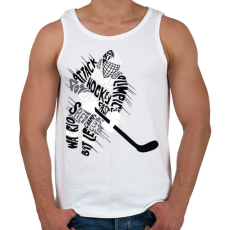 PRINTFASHION Hockey player - Férfi atléta - Fehér