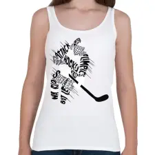 PRINTFASHION Hockey player - Női atléta - Fehér női trikó
