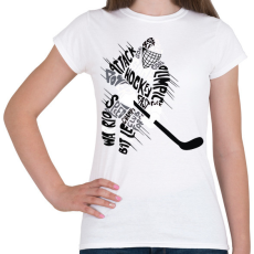 PRINTFASHION Hockey player - Női póló - Fehér