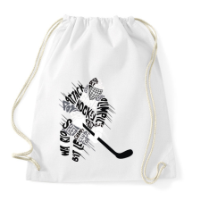 PRINTFASHION Hockey player - Sportzsák, Tornazsák - Fehér tornazsák