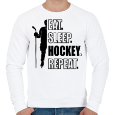 PRINTFASHION Hockey, repeat - Férfi pulóver - Fehér férfi pulóver, kardigán