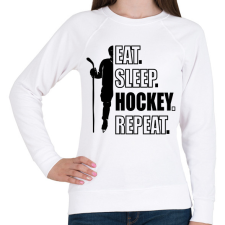 PRINTFASHION Hockey, repeat - Női pulóver - Fehér női pulóver, kardigán